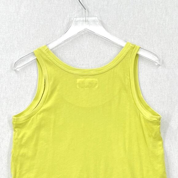 THE GREAT The Sport Tank Womens 0 LIme Zest Green Cropped Relaxed Cotton Scoop - Picture 7 of 15
